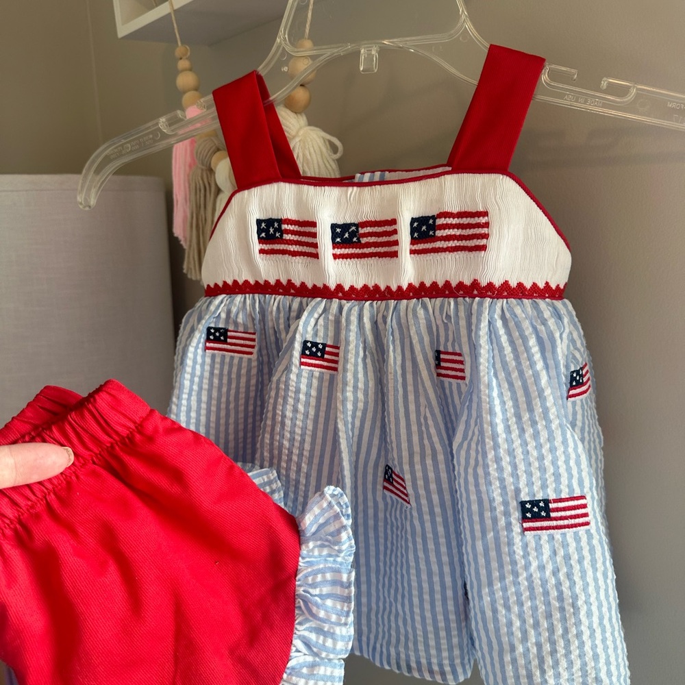Patriotic Smocked Set